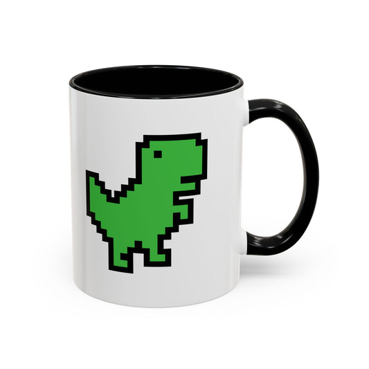 Retro Pixel Dino Coffee Mug — Mug