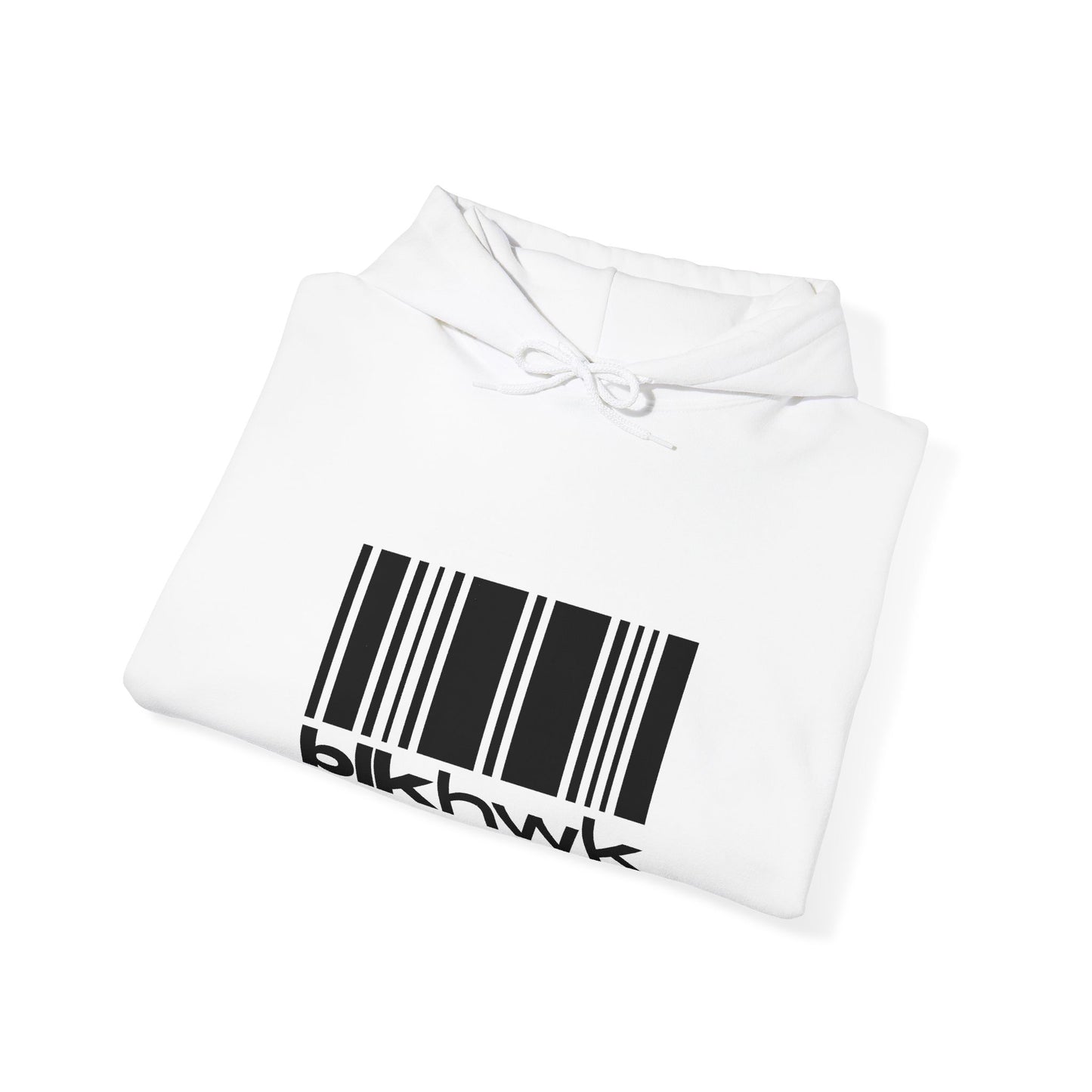 Barcode Logo Hoodie — BlackHawk Streetwear Pullover