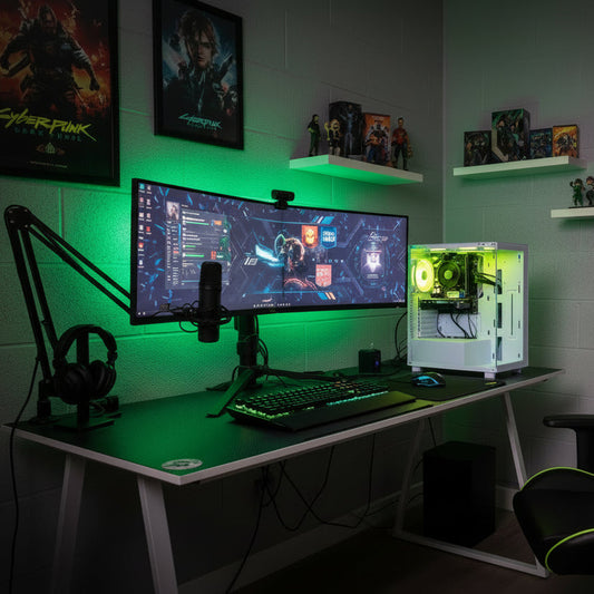 FrostHawk Gaming PC Desktop Ryzen 7 5700X 32GB RAM 1TB NVMe Nvidia RTX 5060 Windows 11