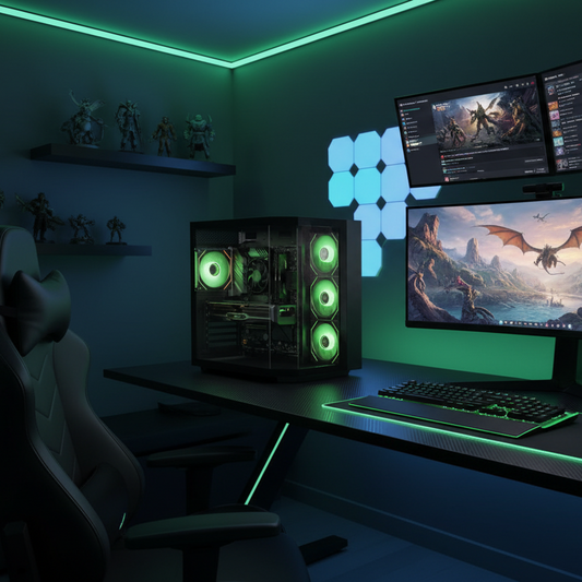 FireHawk Gaming PC Desktop Ryzen 7 5700X 32GB RAM 1TB NVMe Nvidia RTX 5060 Windows 11