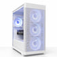 White gaming pc on white background