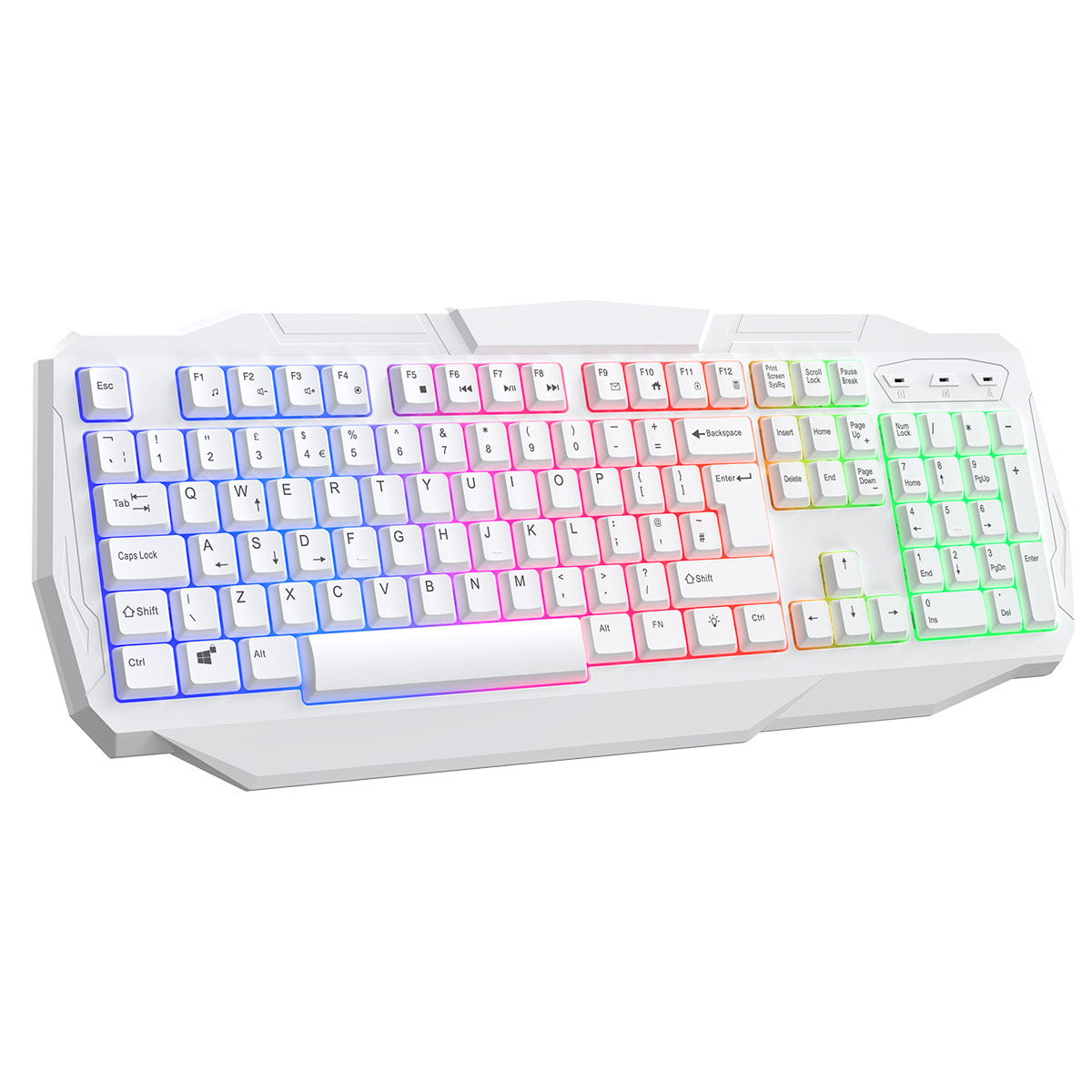 White Keyboard Combo Kit Scorpion 4-in-1 Mouse Headset Mouse Pad