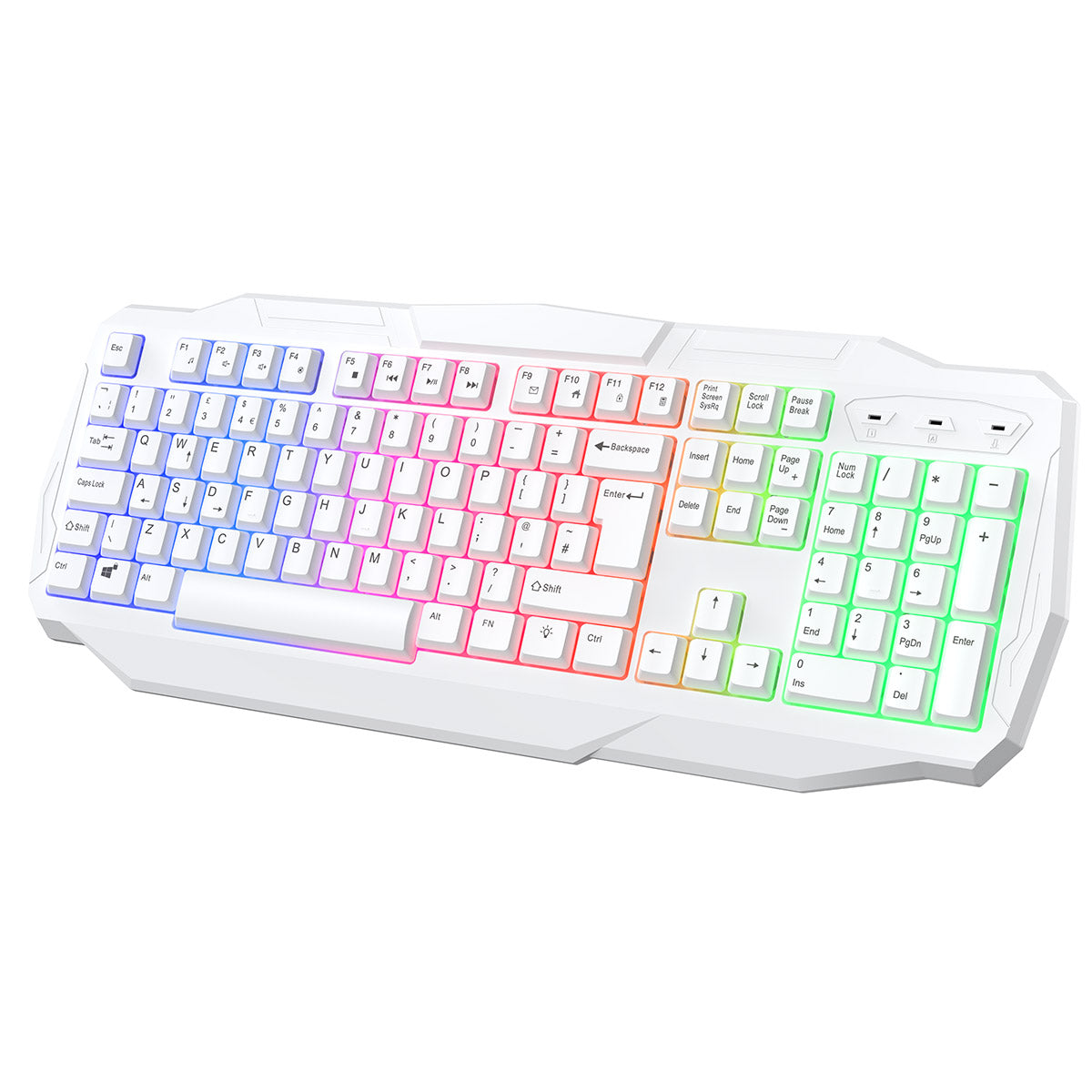 White Keyboard Combo Kit Scorpion 4-in-1 Mouse Headset Mouse Pad