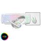 White Keyboard Combo Kit Scorpion 4-in-1 Mouse Headset Mouse Pad